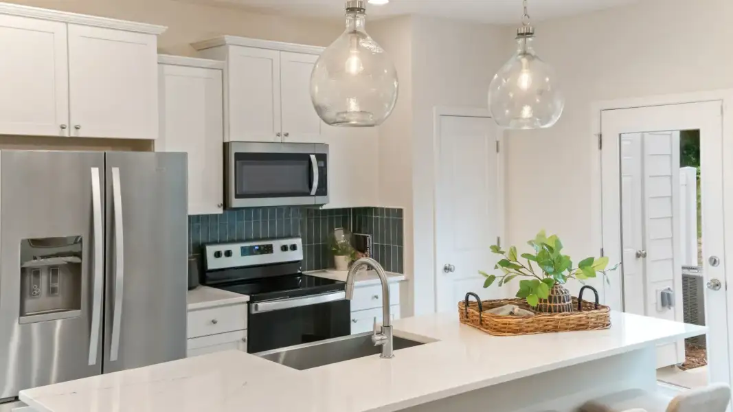 Furnished interior view inside a new home in North First Street Townes, Mebane (Image 29).