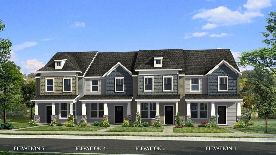 Elevation 1 of the Churchill Design at Clarke Townes