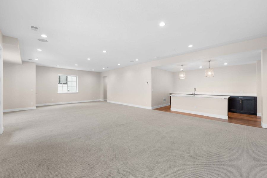 Residence 2 | Basement Rec Room | V3 layout | The Summit at Castle Pines by Trumark Homes
