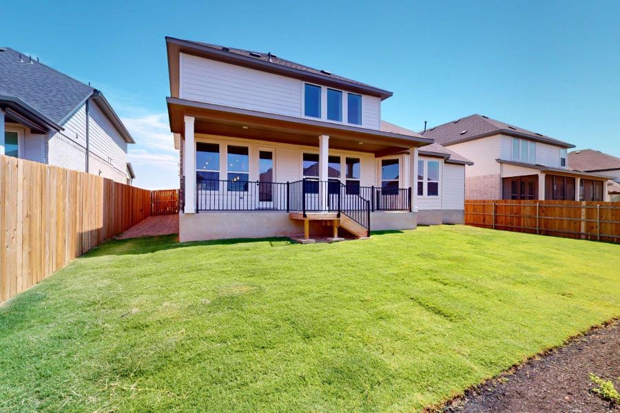 Exterior details and patio area of a home in Edgewood, Leander (Image 21).