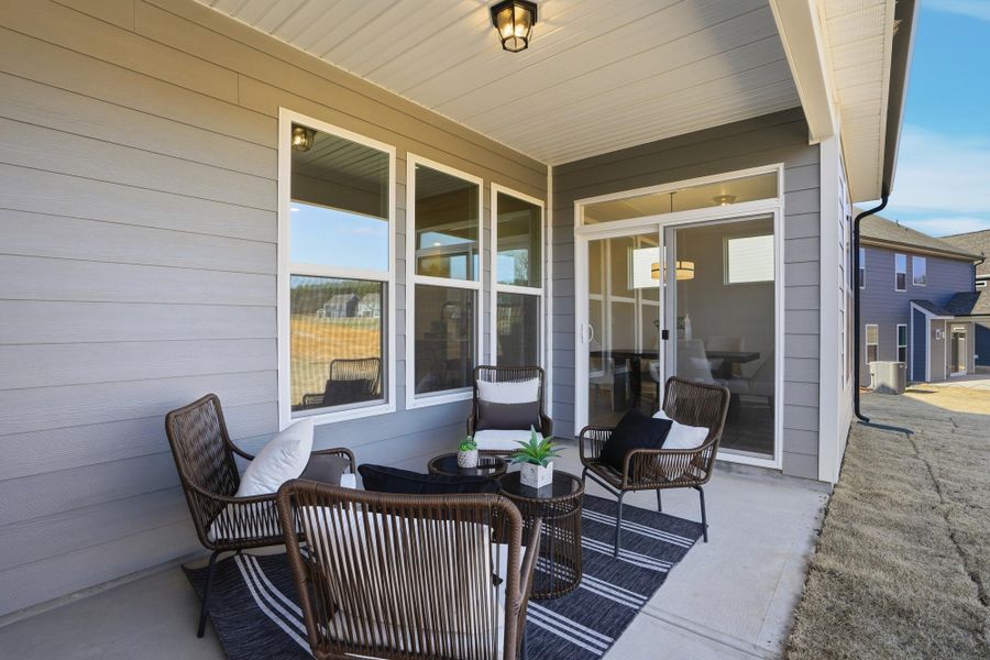 Exterior details and patio area of a home in Carrington, Stanley (Image 28).