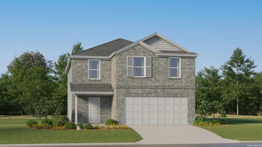 Front exterior of a new home in Grace Valley, Marion, TX, highlighting curb appeal (Image 23). Front exterior of a new home in Grace Valley, Marion, TX, highlighting curb appeal (Image 23).