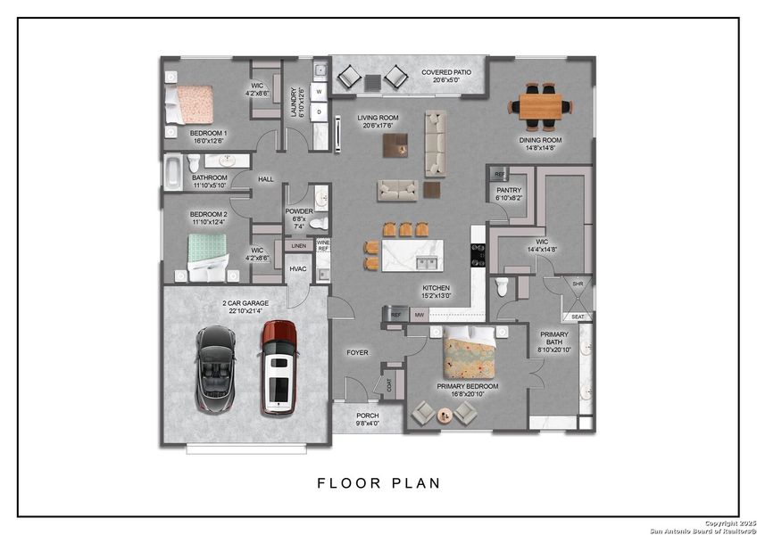 2D floor plan layout of this home in , San Antonio, TX (Image 1). 2D floor plan layout of this home in , San Antonio, TX (Image 1).