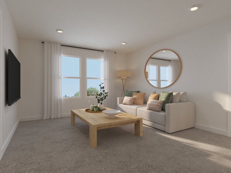 The upstairs loft gives the kids a place to hangout. The upstairs loft gives the kids a place to hangout.