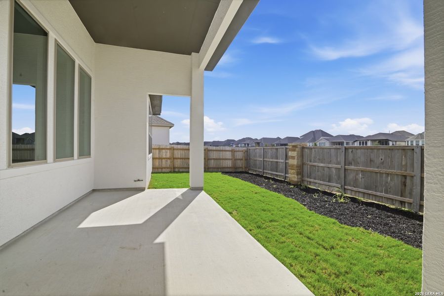 Exterior details and patio area of a home in Legacy at Lake Dunlap, New Braunfels (Image 19).