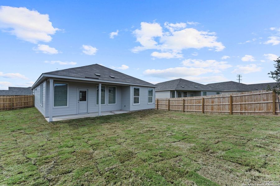 Exterior details and patio area of a home in Hidden Trails: Coastline Collection, Bulverde (Image 2). Exterior details and patio area of a home in Hidden Trails: Coastline Collection, Bulverde (Image 2).