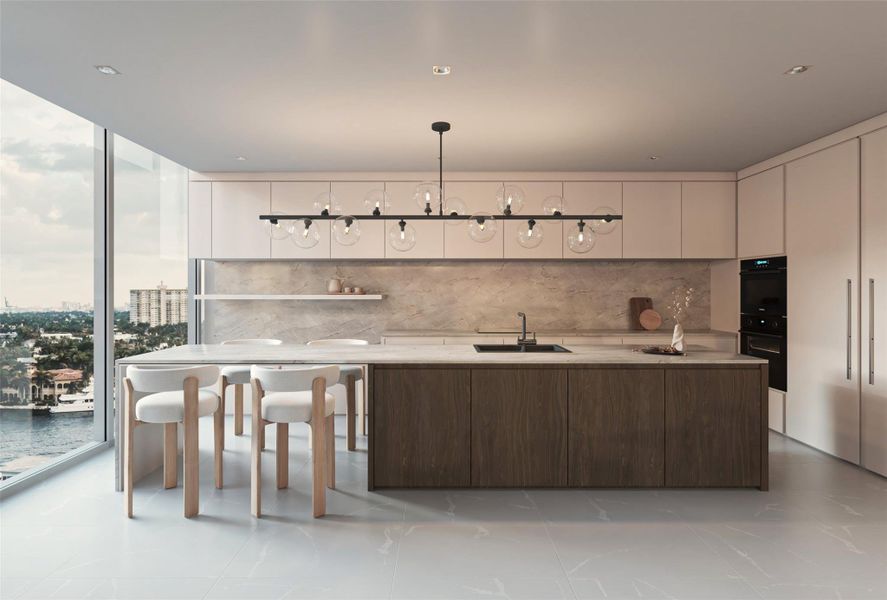 Furnished interior view inside a new home in The Terraces, Fort Lauderdale (Image 7).