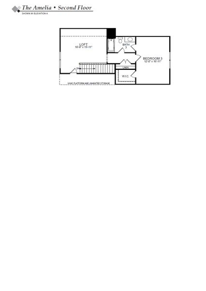 2D floor plan layout of this home in Academy Park, Beaufort, SC (Image 3).