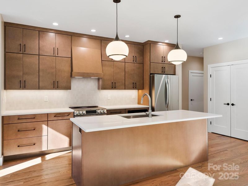 Abundant drawer banks and cabinets galore