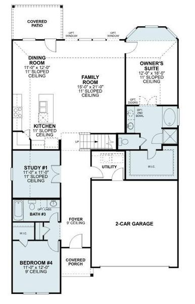 2D floor plan layout of this home in Sorella, Tomball, TX (Image 4). 2D floor plan layout of this home in Sorella, Tomball, TX (Image 4).