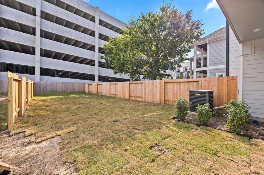 The gigantic backyard haven at 340 W 26th St is a rare find with ample space to accommodate future landscape and swimming pool build outs.