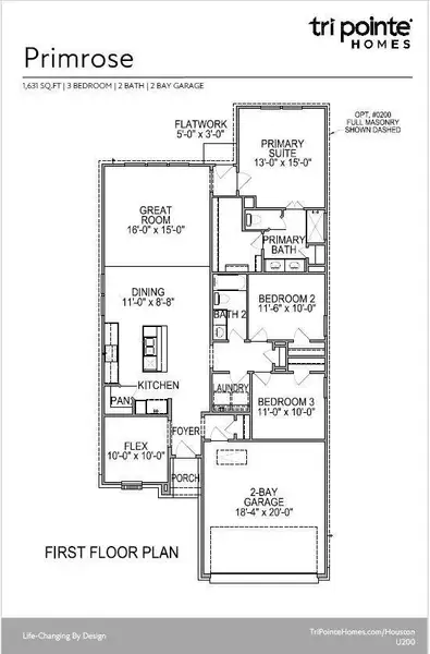 2D floor plan layout of this home in The Cove at Mason Woods, Cypress, TX (Image 4).