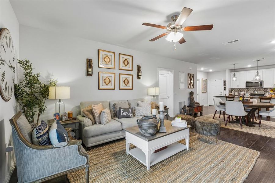 Furnished interior view inside a new home in Gatherings® at Twin Creeks, Allen (Image 6).