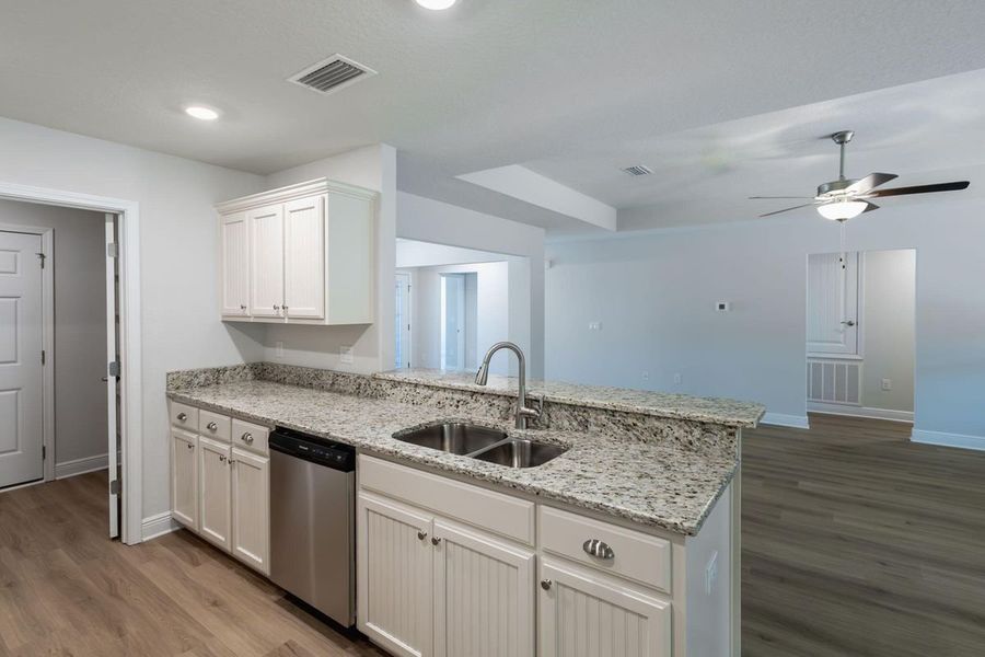Representative furnished interior of a home built from the Plan 2005 by Adams Homes in Ashton View, Crestview (Image 5).