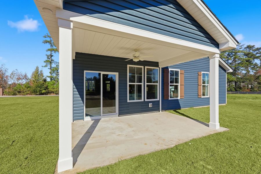 Exterior details and patio area of a home in Westwood Reserve, Conway (Image 3). Exterior details and patio area of a home in Westwood Reserve, Conway (Image 3).