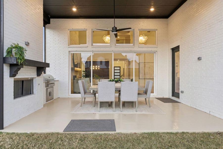 Exterior details and patio area of a home in Edgestone at Legacy, Frisco (Image 4).