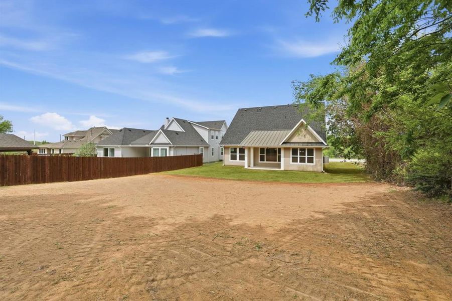 Exterior details and patio area of a home in , Argyle (Image 24).