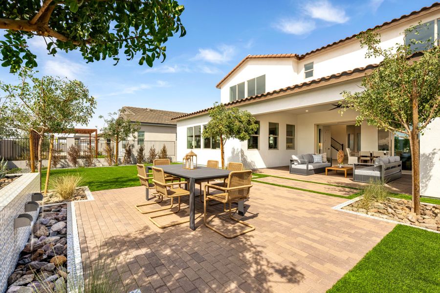 Exterior details and patio area of a home in Soleo, San Tan Valley (Image 3). Exterior details and patio area of a home in Soleo, San Tan Valley (Image 3).