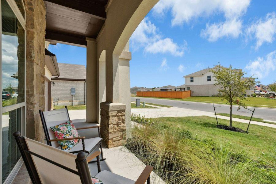 Lovely porch to relax on with coffee in the morning. Lovely porch to relax on with coffee in the morning.