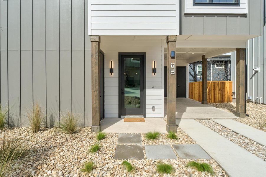 Exterior details and patio area of a home in , Austin (Image 3).