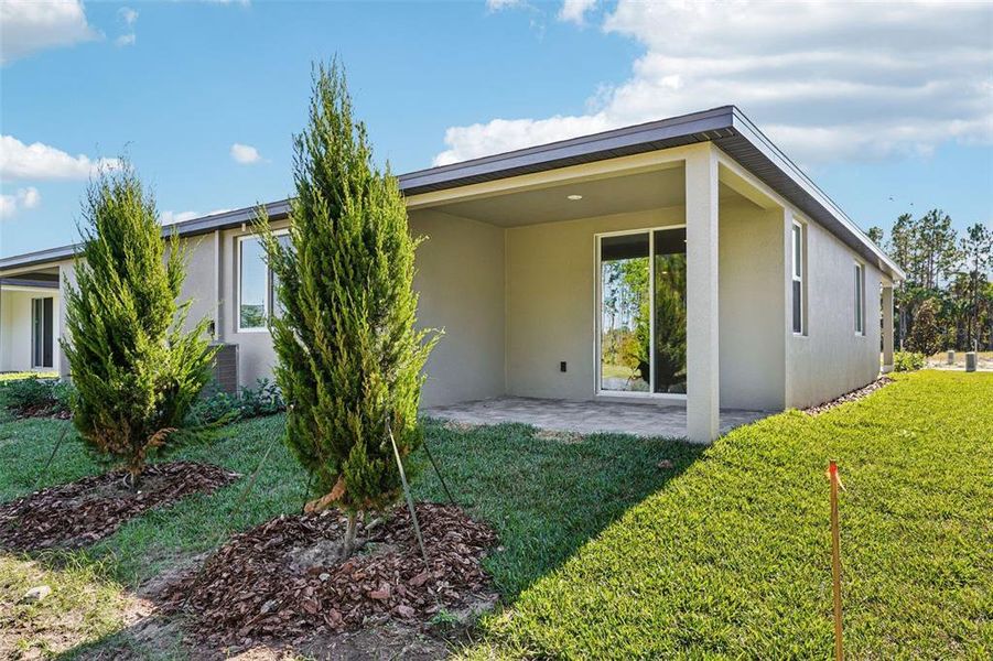 Exterior details and patio area of a home in Ridgehaven - Villas, Ormond Beach (Image 23).