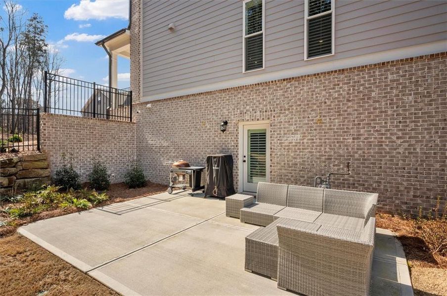Exterior details and patio area of a home in , Cumming (Image 29).