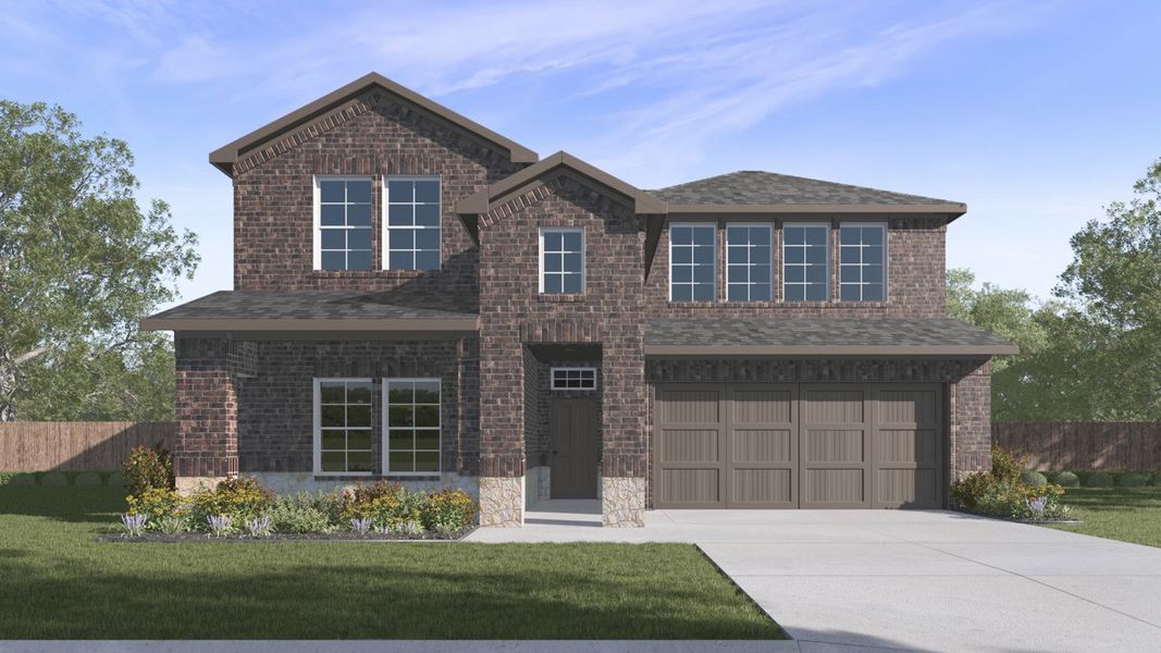 Representative exterior photo of a completed home built from the Ozark by D.R. Horton in Whitewing Trails, Princeton, TX (Image 16).
