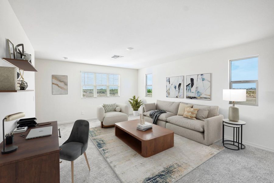 Representative furnished interior of a home built from the Eclipse by Starlight Homes in Laveen Farms, Phoenix (Image 6).