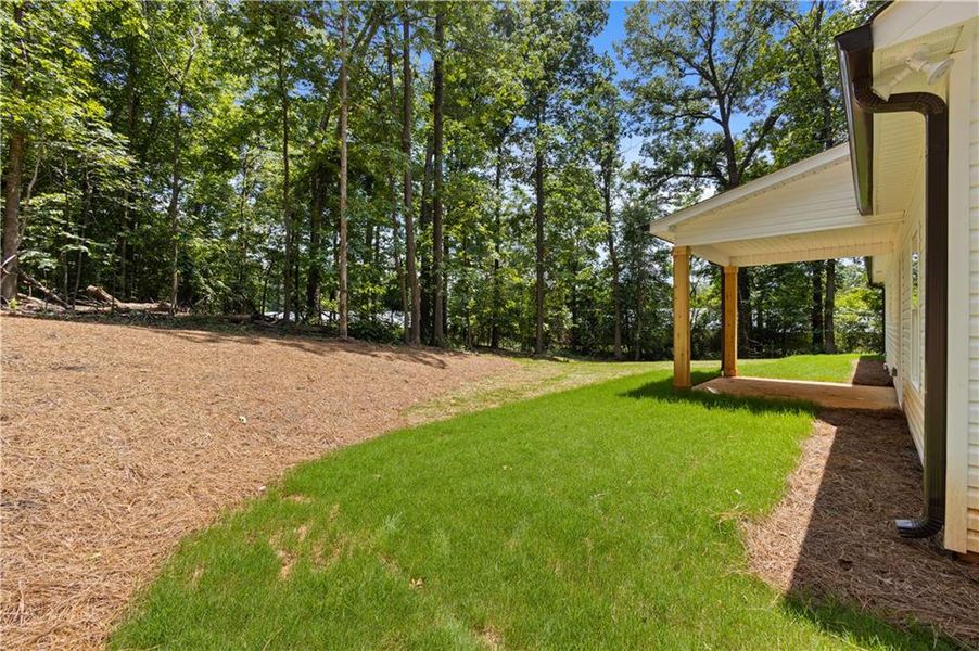 Exterior details and patio area of a home in , Cedartown (Image 21).