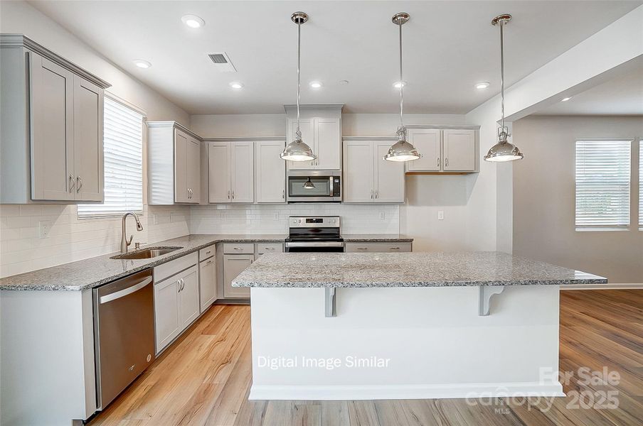 Furnished interior view inside a new home in Hedgecliff Townes, Kannapolis (Image 13). Furnished interior view inside a new home in Hedgecliff Townes, Kannapolis (Image 13).