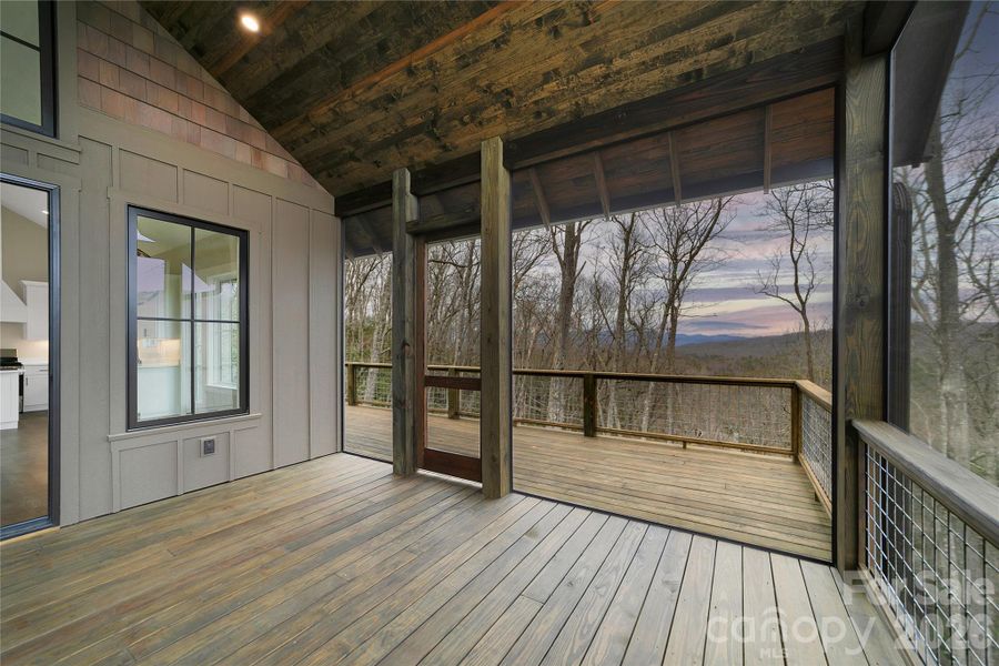 Exterior details and patio area of a home in , Pisgah Forest (Image 26).