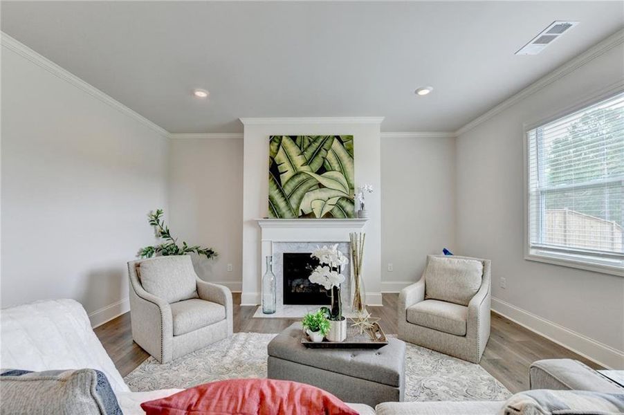 Furnished interior view inside a new home in , Cumming (Image 38).