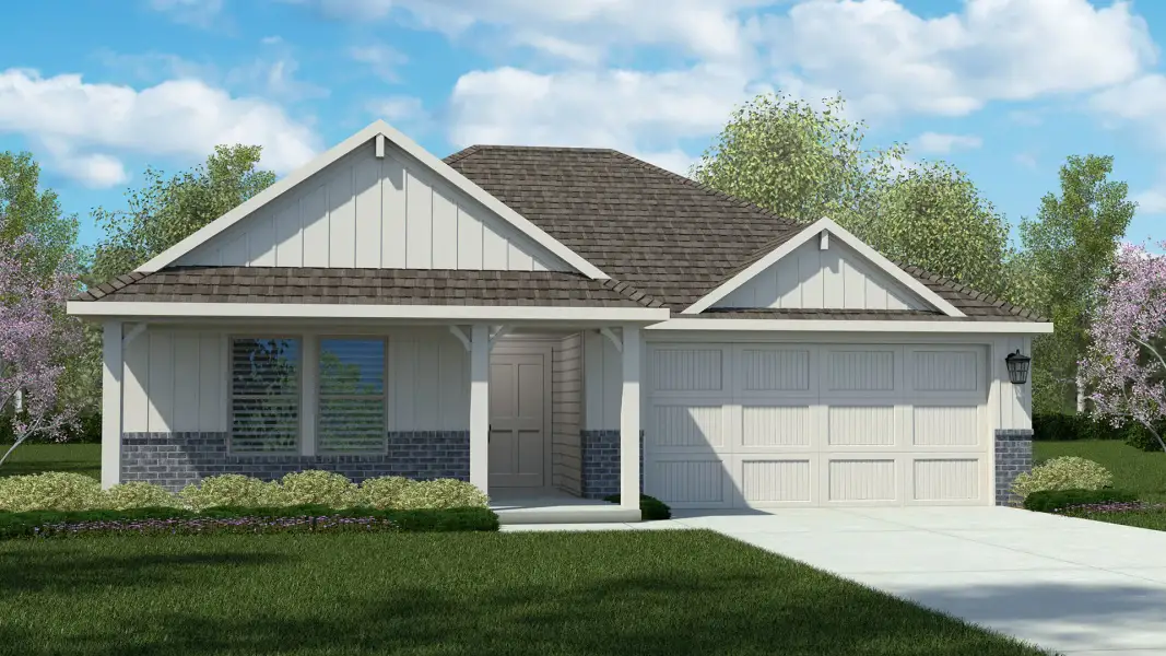 Representative exterior photo of a completed home built from the Justin by D.R. Horton in Hadley Farms, Godley, TX (Image 25).