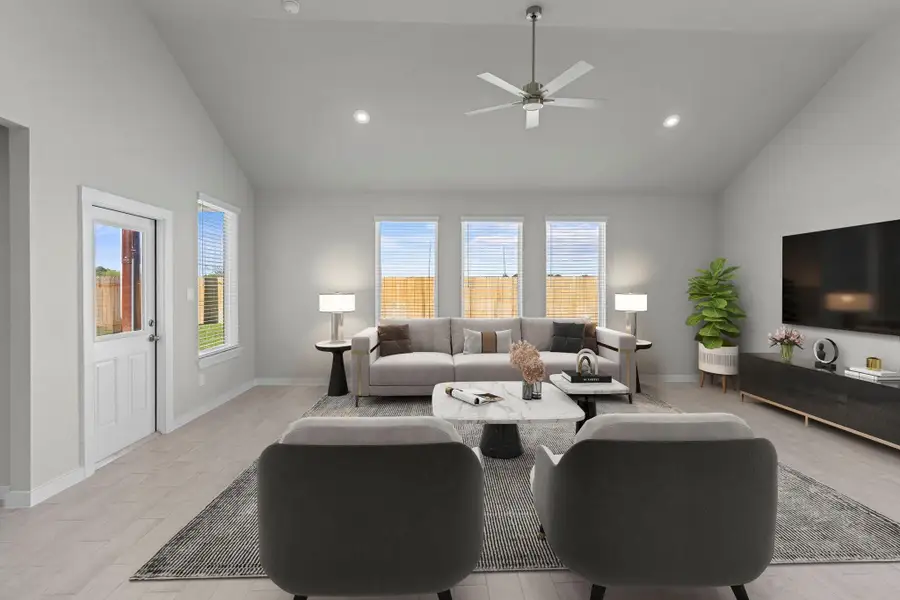 Furnished interior view inside a new home in Briarwood Crossing, Rosenberg (Image 11). Furnished interior view inside a new home in Briarwood Crossing, Rosenberg (Image 11).