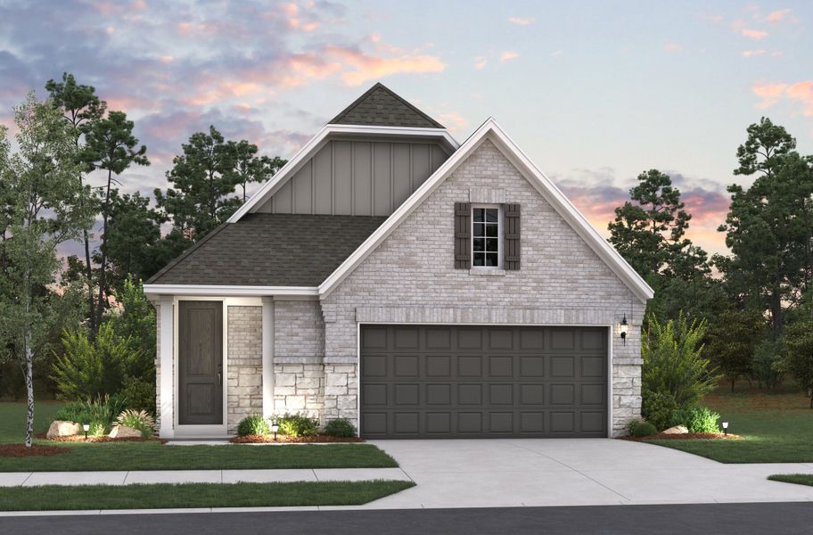 Representative exterior photo of a completed home built from the Bristol by Beazer Homes in Confluence, Marion, TX (Image 3). Representative exterior photo of a completed home built from the Bristol by Beazer Homes in Confluence, Marion, TX (Image 3).