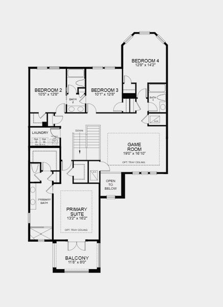 2D floor plan layout for the Barbados by Taylor Morrison in Palms at Coasterra, Palmetto, FL (Image 4). 2D floor plan layout for the Barbados by Taylor Morrison in Palms at Coasterra, Palmetto, FL (Image 4).
