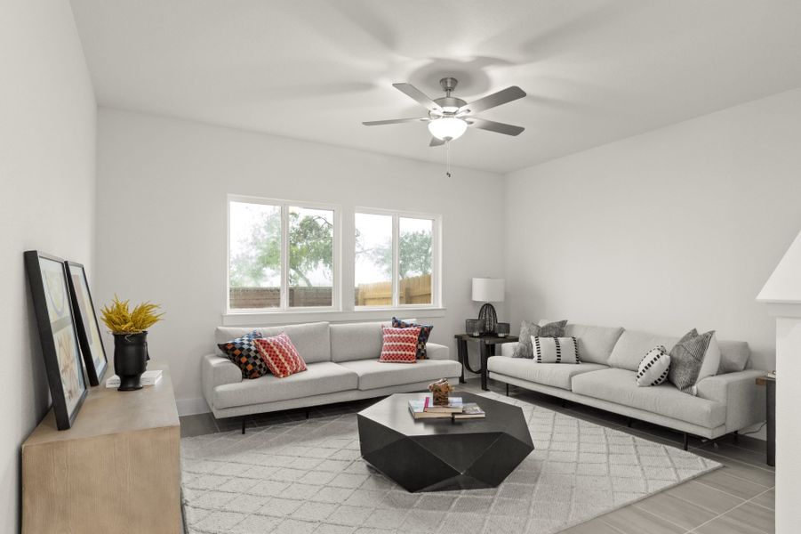 Furnished interior view inside a new home in Saddle Creek Twinhomes, Georgetown (Image 43).