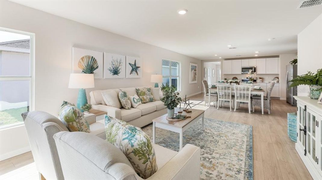 Furnished interior view inside a new home in Coral Lakes - Tradition & Express, Punta Gorda (Image 8).
