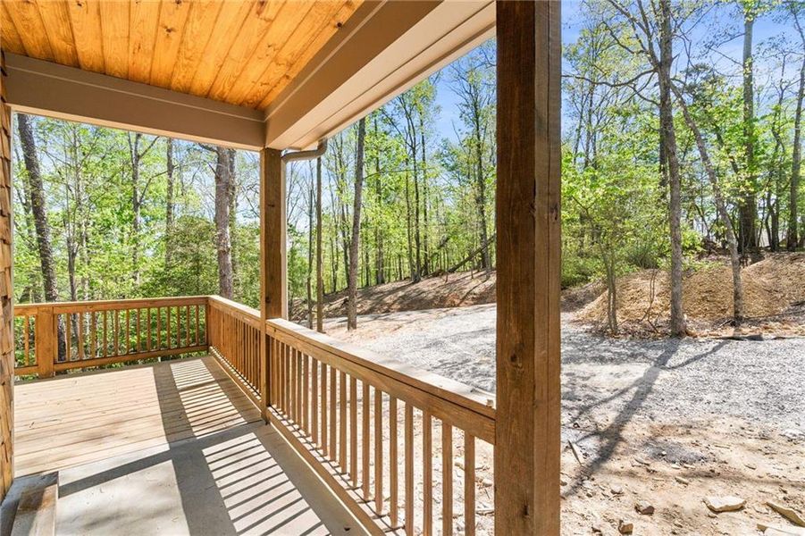 Exterior details and patio area of a home in , Ellijay (Image 4).