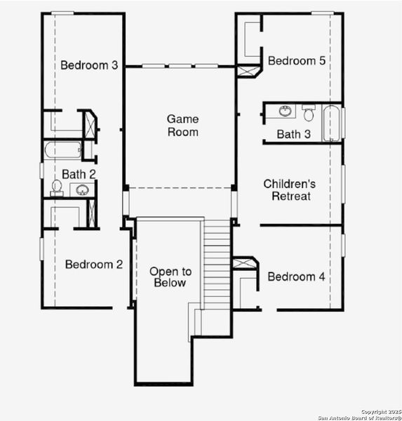 2D floor plan layout of this home in Foxbrook, Cibolo, TX (Image 2). 2D floor plan layout of this home in Foxbrook, Cibolo, TX (Image 2).