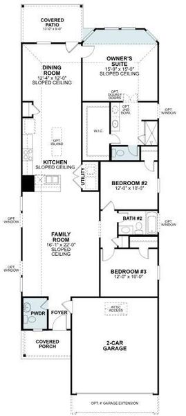 2D floor plan layout of this home in Lone Star Landing, Montgomery, TX (Image 5). 2D floor plan layout of this home in Lone Star Landing, Montgomery, TX (Image 5).