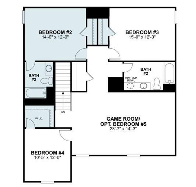 2D floor plan layout of this home in Miller's Pond, Rosenberg, TX (Image 5). 2D floor plan layout of this home in Miller's Pond, Rosenberg, TX (Image 5).