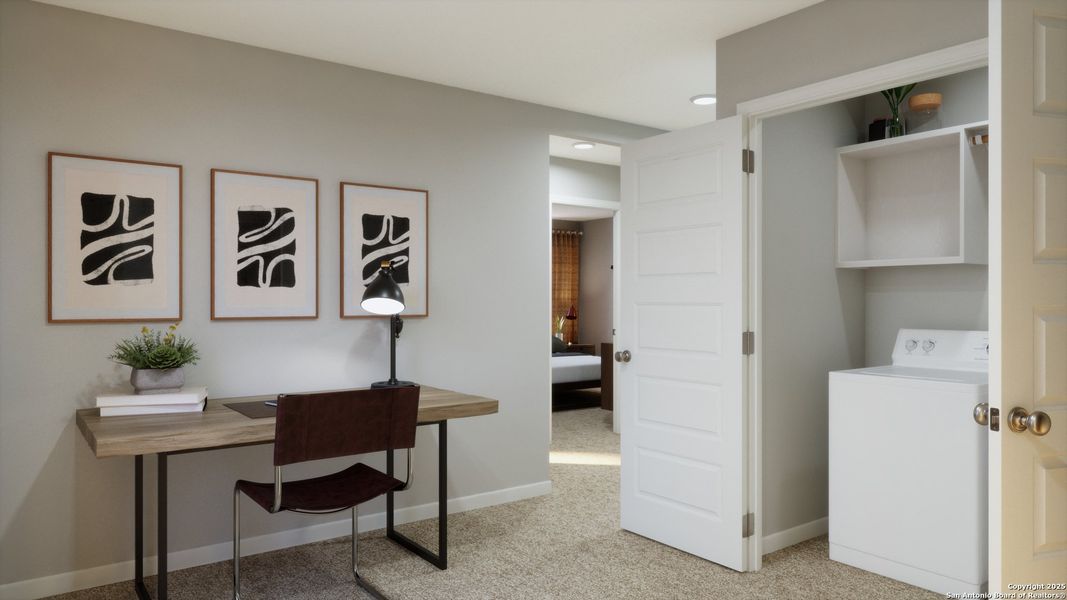 Furnished interior view inside a new home in Applewhite Meadows, San Antonio (Image 7). Furnished interior view inside a new home in Applewhite Meadows, San Antonio (Image 7).