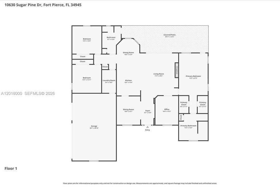2D floor plan layout of this home in , Fort Pierce, FL (Image 4).