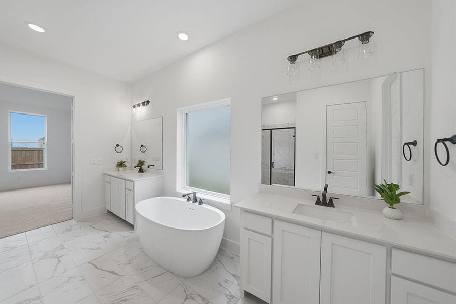 Furnished interior view inside a new home in The Homestead - 62', Rockwall (Image 14).