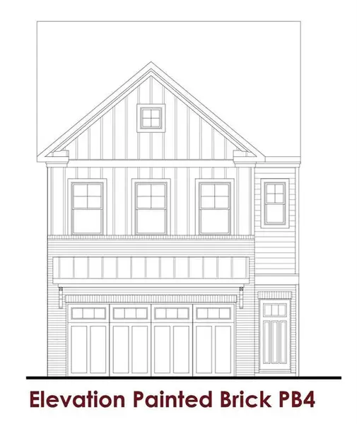 Exterior rendering of this home design in Millstone at Mundy Mill, Gainesville, GA (Image 5).