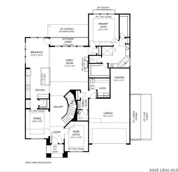 2D floor plan layout of this home in Haby Hill 60s, San Antonio, TX (Image 3).