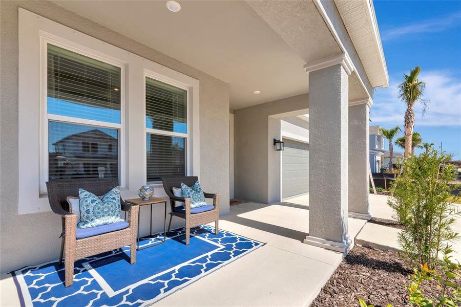 Exterior details and patio area of a home in Skye Ranch Community Group Page, Sarasota (Image 3).