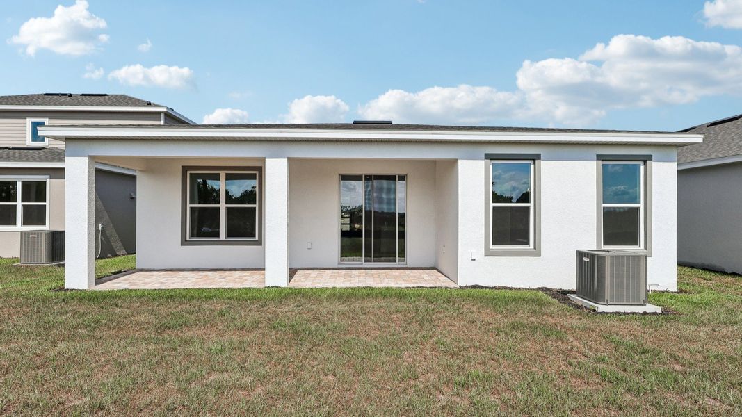 Acaica Floor Plan Rear Modern Elevation with Lanai at Lakeside at Satilla New Homes in St. Cloud Acaica Floor Plan Rear Modern Elevation with Lanai at Lakeside at Satilla New Homes in St. Cloud