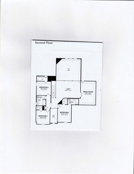 2D floor plan layout of this home in ARTAVIA, Conroe, TX (Image 6).